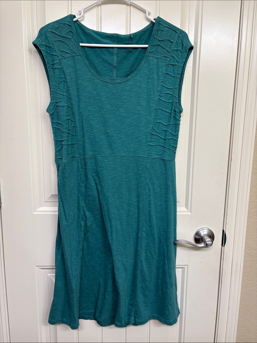 Toad&Co Teal Sleeveless Ruffle-Trim A-Line Tunic